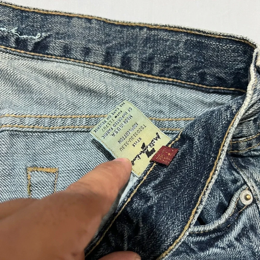 7 For All Mankind Mens Blue Denim Y2K Western Comfortable Bootcut Jeans Size 32